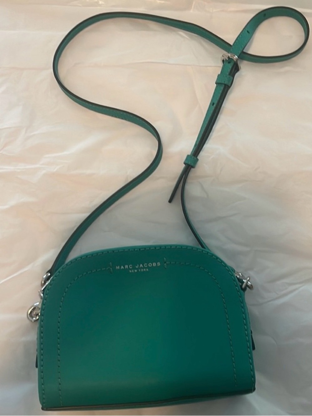 Marc Jacobs Emerald teal/Green Leather Crossbody Bag
